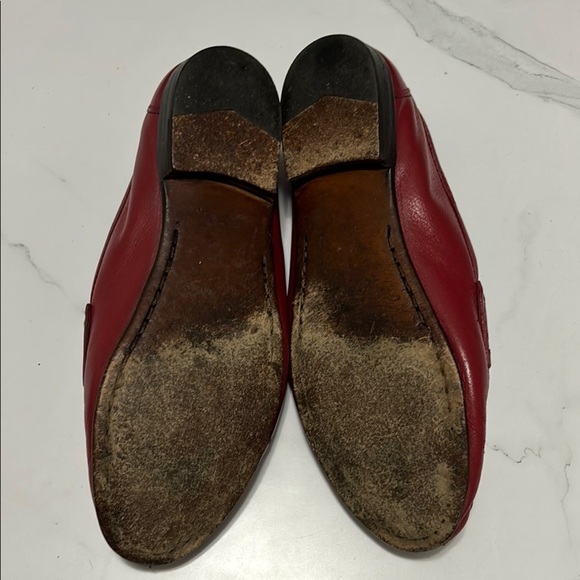 Salvatore Ferragamo Red Leather Loafers - Picture 4 of 4